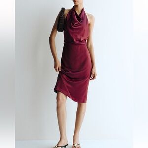 H&M mid length satin dress